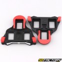 SPD-SL cleats for Shimano type 0° automatic “road” bicycle pedals, red