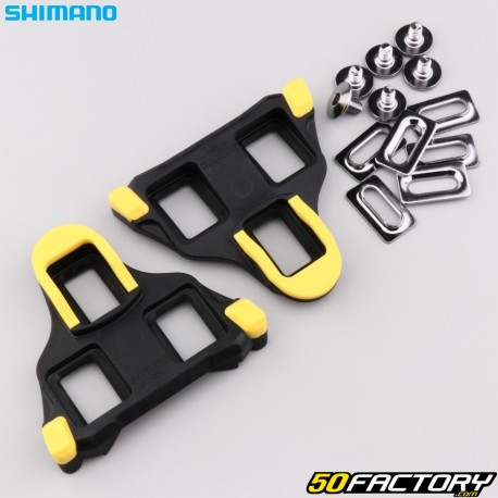 Cales SPD-SL pour pédales automatiques de vélo "route" Shimano SM-SH11 6° jaunes