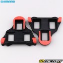 Calas SPD-SL para pedales automáticos de bicicleta Shimano SM-SHXNUMX XNUMX° “carretera” rojas