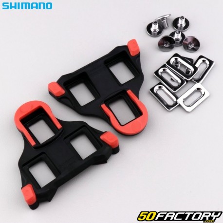 Calas SPD-SL para pedales automáticos de bicicleta Shimano SM-SHXNUMX XNUMX° “carretera” rojas