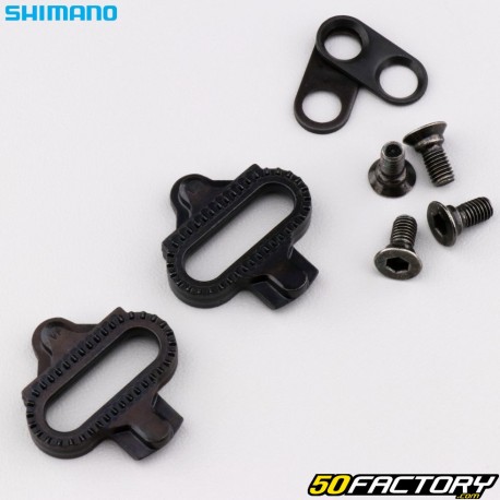 Calas SPD para pedales automáticos de bicicleta Shimano SM-SHXNUMX &quot;MTB&quot; negras (sin placas de soporte)