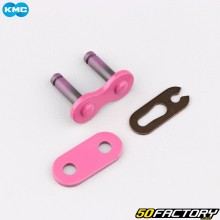 Enganche rápido cadena 420 reforzado KMC rosa