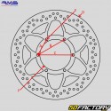 Rear brake disc Aprilia RS Derbi GPR Ø180 mm RMS