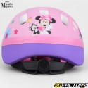 Capacete de bicicleta infantil Minnie Mouse rosa e roxo