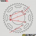 Couronne 50 dents alu 420 Derbi, Rieju, Yamaha, Peugeot... Voca noire