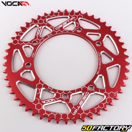 Rear sprocket 50 aluminum teeth 420 Derbi,  Rieju,  Yamaha,  Peugeot... Voca red