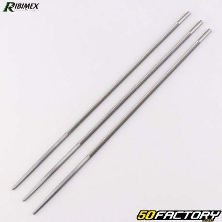 Lime per affilare Ø4 mm per catena motosega Ribimex (set da 3)