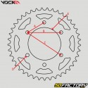 Rear sprocket 48 aluminum teeth 420 Derbi,  Aprilia,  Gilera... Voca red