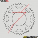 Rear sprocket 40 aluminum teeth 420 Yamaha DT MX,  DTR,  FS1, RD50 ... Voca red