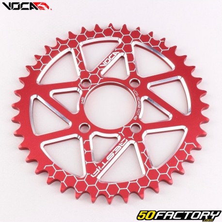 Rear sprocket 40 aluminum teeth 420 Yamaha DT MX,  DTR,  FS1, RD50 ... Voca red