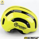 Casco de bicicleta con iluminación trasera integrada Auvray Safe amarillo fluorescente brillante