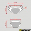 Pastillas de freno orgánicas RXNUMX Derbi  DRD Xtreme, Gilera SMT  (desde XNUMX), Sherco, Rieju  RSXNUMX, Peugeot Kisbee ...