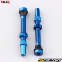 Válvulas para neumáticos sin cámara Vélox Presta 44 mm azul para bicicletas (juego de 2)
