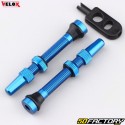 Válvulas de pneu sem câmara de bicicleta Velox azul Presta 44 mm (conjunto de 2)