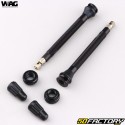 Válvulas de pneu sem câmara de ar Presta 60 mm Wag Bike pretas (2 unidades)