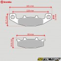 Plaquettes de frein carbone céramique Kawasaki GPX, ZX 400, Zephyr 750... Brembo