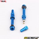 Válvulas de pneu sem câmara de bicicleta Velox azul Presta 44 mm (conjunto de 2)