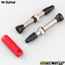 Presta 45 mm tubeless tire valves for Zéfal bicycles (set of 2)