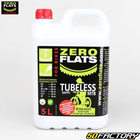 Zero Flats líquido preventivo contra furos em bicicleta 5L