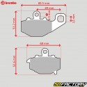 Plaquettes de frein carbone céramique Kawasaki ZX 6R Ninja, ZZR 600, Z 750... Brembo