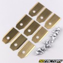 Husqvarna Automower... titanium robot mower blades (set of 9) gold