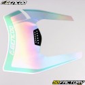 Sticker de plaque phare type KTM EXC Gencod blanc et turquoise holographique