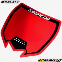 Adesivo típico de placa de farol Yamaha YZ 125, 250 (2015 - 2021) ... Gencod preto e vermelho holográfico