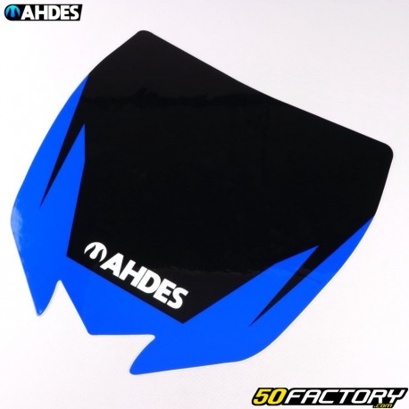 Tipico adesivo per la targa del faro Yamaha YZ 125, 250 (2015 - 2021)... Ahdes nero e blu