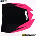 Adhesivo típico para placa de faro Yamaha YZ 125, 250 (2015 - 2021)... Ahdes negra y rosa