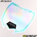 Typical headlight plate sticker Yamaha YZ 125, 250 (2015 - 2021) ... Gencod white and holographic turquoise