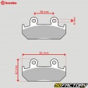 Honda carbon ceramic brake pads CBR, VTR 250, VFR 400... Brembo