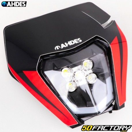 Carenagem de farol tipo KTM EXC (2020 - 2023) com adesivo Ahdes vermelho