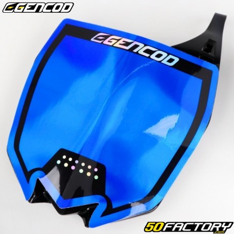 Frontmaske / Startnummerntafel Yamaha  YZ XNUMX, XNUMX (XNUMX - XNUMX) ... Polisport  mit Aufkleber Gencod  holografisches Blau