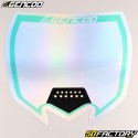 Front plate Yamaha YZ 125, 250 (2015 - 2021) ... Polisport with sticker Gencod holographic turquoise