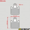 Pastillas de freno de metal sinterizado Kawasaki ZX  XNUMXR Ninja XNUMX, Z XNUMXR, ZZR XNUMX... Brembo