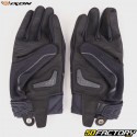 Gants street Ixon Hurricane II homologués CE moto noirs et blancs