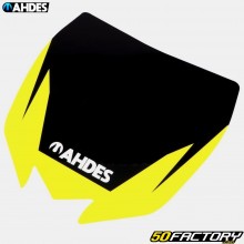 Adhesivo típico para placa de faro Yamaha  YZ XNUMX, XNUMX (XNUMX - XNUMX)... Ahdes negra y amarilla