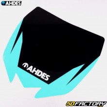 Aufkleber für die Frontmaske Yamaha YZ XNUMX, XNUMX (XNUMX - XNUMX), YZF XNUMX, XNUMX (XNUMX - XNUMX) Ahdes schwarz und türkis