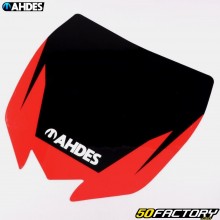 Adhesivo típico para placa de faro Yamaha  YZ XNUMX, XNUMX (XNUMX - XNUMX)... Ahdes negra y roja