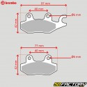 Pastilhas de freio de metal sinterizado Yamaha TZR , YFZ, Honda CB XNUMX F, Kawasaki Ninja XNUMX... Brembo