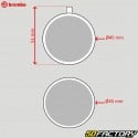 Plaquettes de frein carbone céramique Yamaha RD, FS1 50, RDX 125... Brembo