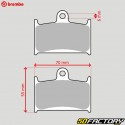 Plaquettes de frein avant carbone céramique Suzuki GSX R 750, Triumph Daytona 600... Brembo