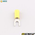 XNUMX mm insulated spade terminals WKK  yellow (batch of XNUMX)