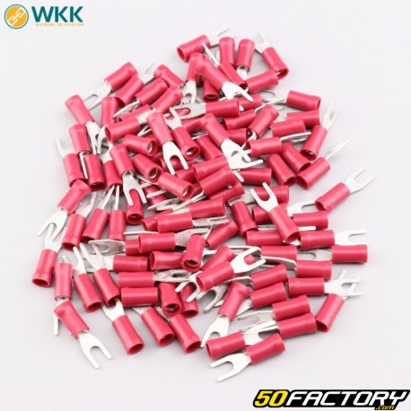 3.2 mm insulated spade terminals WKK red (pack of 100)