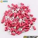 3.7 mm insulated spade terminals WKK red (pack of 100)