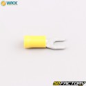 Terminales de pala aislados de 3.7 mm WKK amarillo (lote de 100)