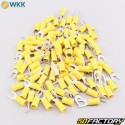 6.5 mm insulated spade terminals WKK yellow (batch of 100)