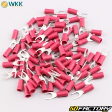 Insulated spade terminals 4.2 mm WKK red (pack of 100)