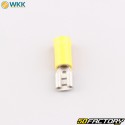 Insulated female flat terminals 0.8x6.8 mm WKK yellow (batch of 100)