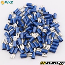 Insulated female flat terminals 0.5x4.8 mm WKK blue (pack of 100)